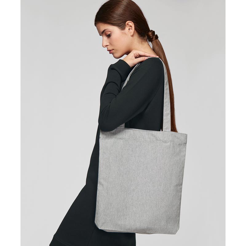 Woven tote bag (STAU760) - Heather Grey One Size
